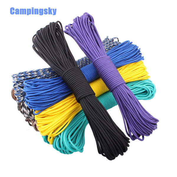 EdcX Paracord 4mm, 25+ Solid Colors (50ft, 100ft, 200ft, 400ft) | Ideal for  Crafting, DIY, Camping, Survivial, Outdoor | 100% Nylon Rope 4mm| Tactical